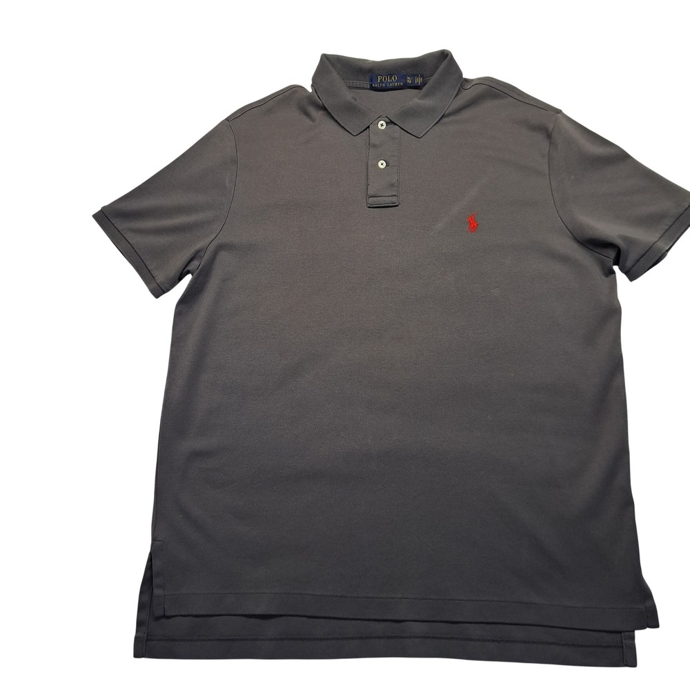 Polo Ralph Lauren Polo Shirt Mens XL Gray Excellent Short Sleeve Pique Pony Logo